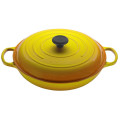 12 Inch Cast Iron Enamel Shallow Casserole With Bakelite Knob